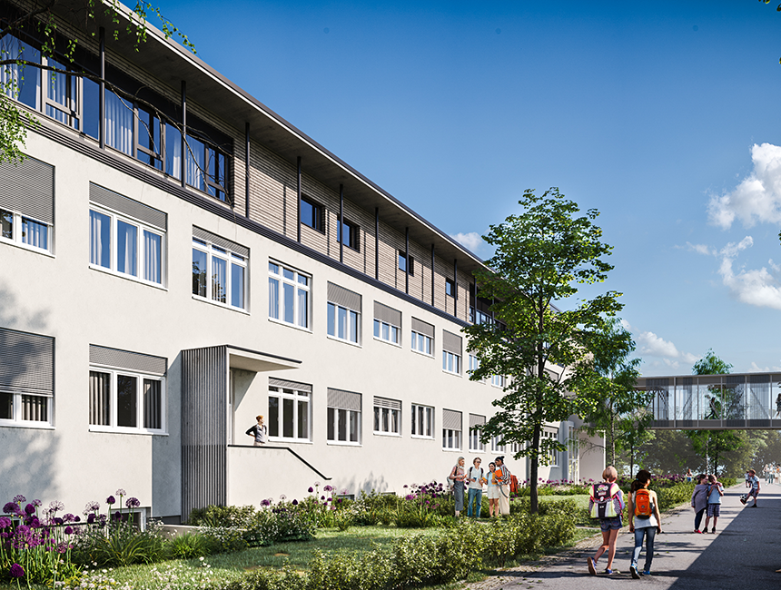 Außenansicht VS Stockerau mit CLTPlus